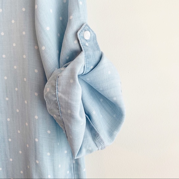 SOLD Cloth & Stone | Polka Dot Chambray Dress - Picture 6 of 10